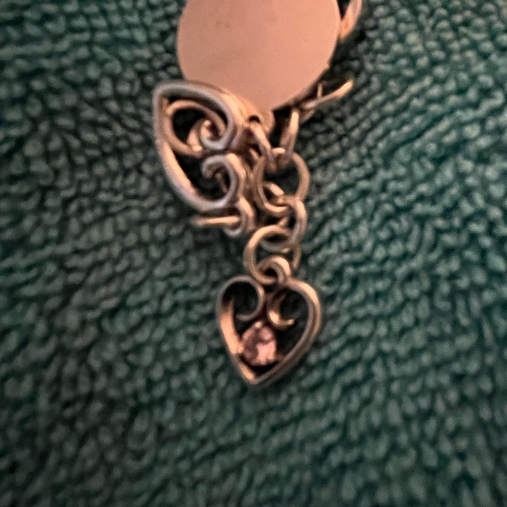James Avery Remembrance Pink Sapphire Heart Birthstone Pendant